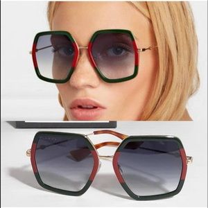 Green and red sunglasses